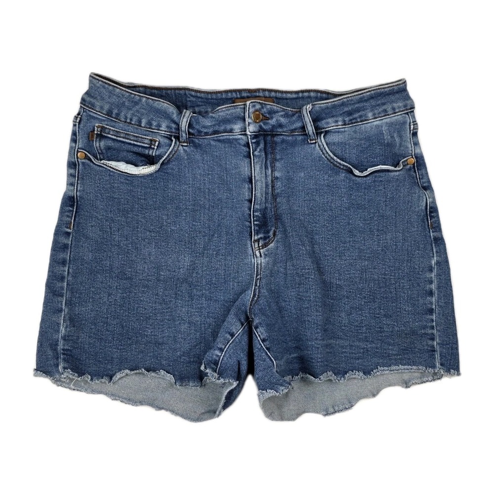 Judy Blue Shorts Womens Size 3XL Vintage High Rise Cut Off Blue Denim Bottoms
